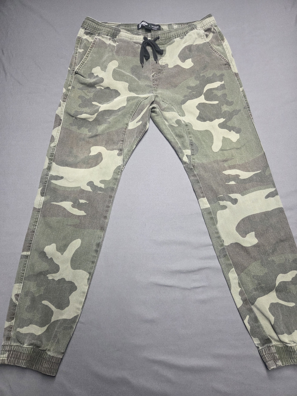 Brooklyn Cloth Men’s Camo Jogger Pants Size L Stretch Twill Camouflage Casual